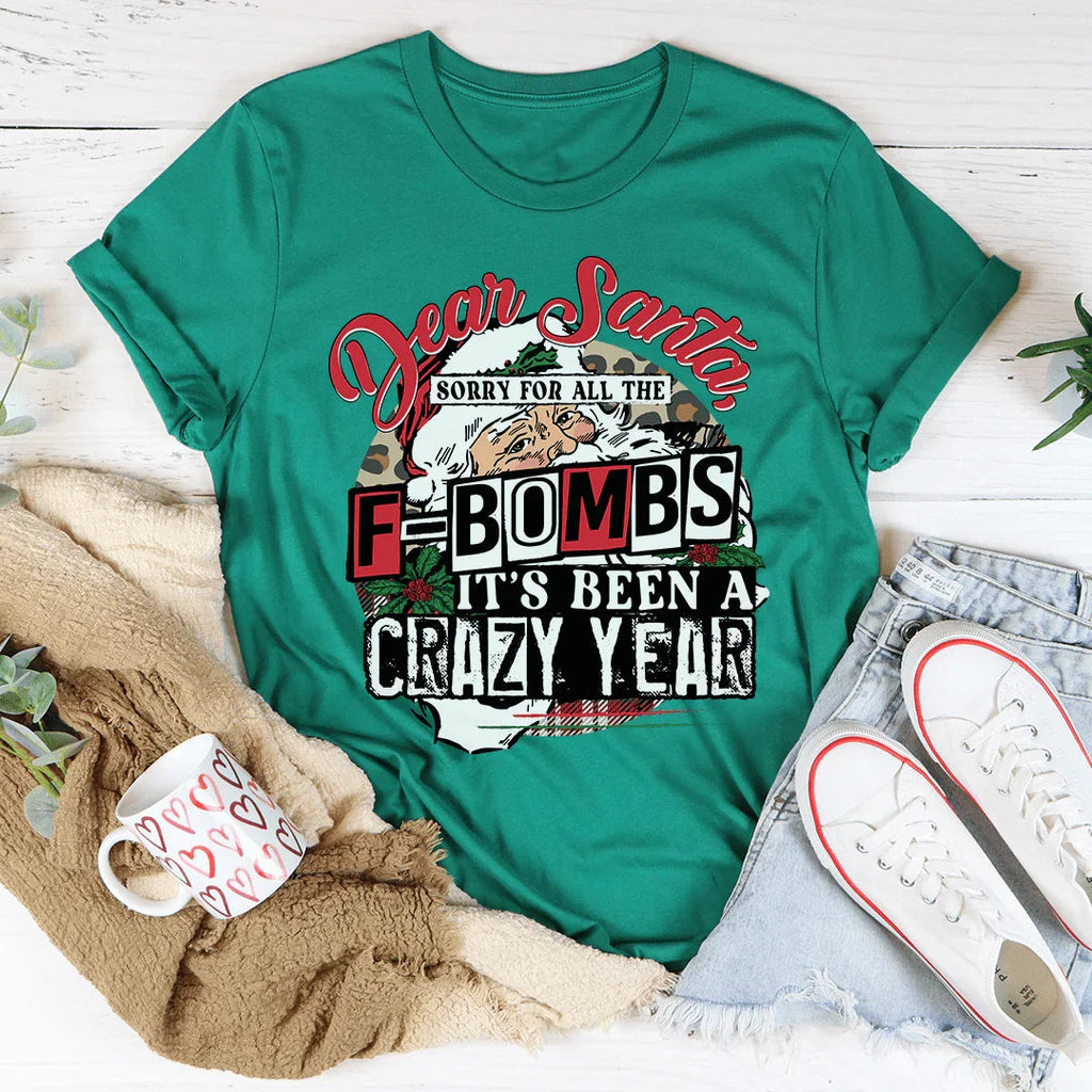Dear Santa Sorry For All The F-Bombs Tee product image 2