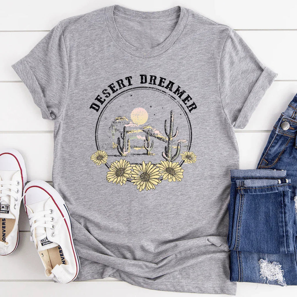 Boho Western Aesthetic Graphic Top – \"Desert Dreamer\" product image 3
