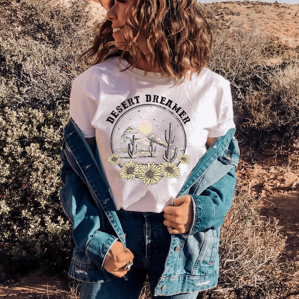 Boho Western Aesthetic Graphic Top – \"Desert Dreamer\" product image 1