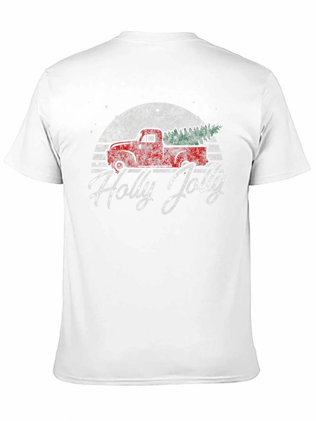 Holly Jolly Retro Truck Graphic T-Shirt product image 3
