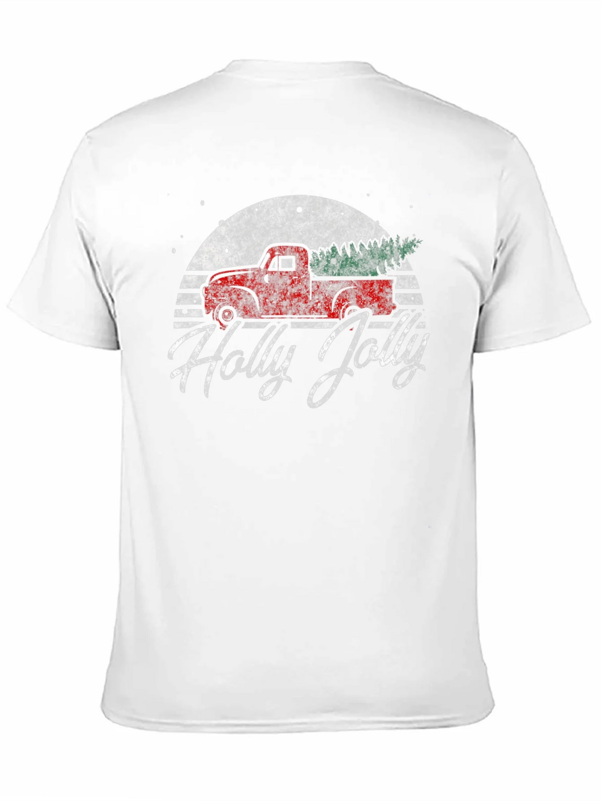 Holly Jolly Retro Truck Graphic T-Shirt product image 3