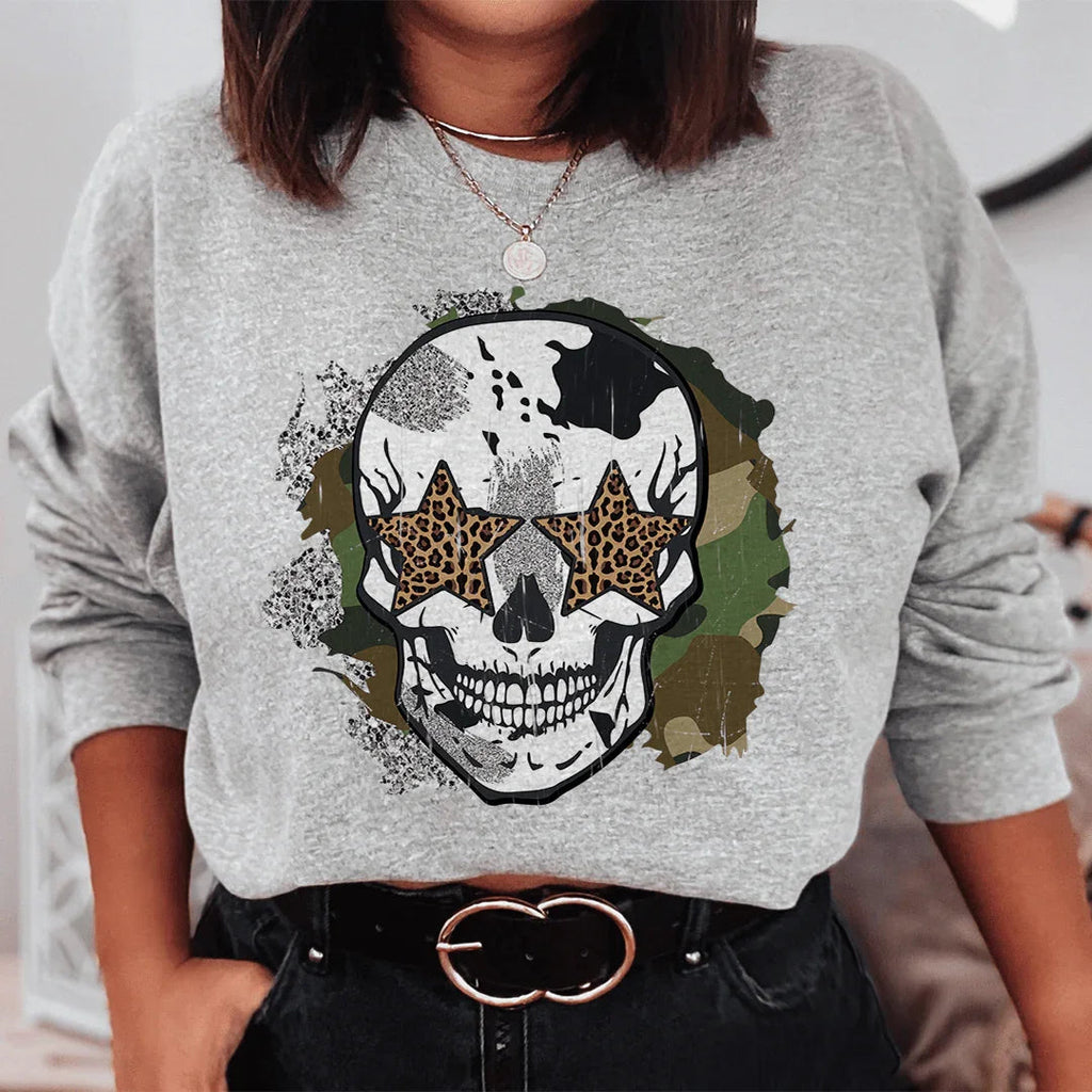 Distressed Skull Sweatshirt product image 1