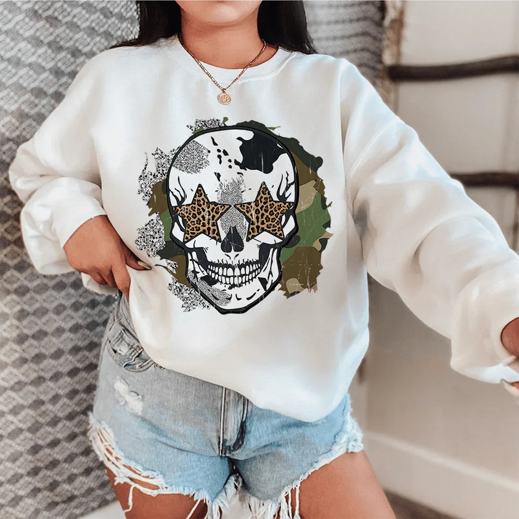 Distressed Skull Sweatshirt product image 2