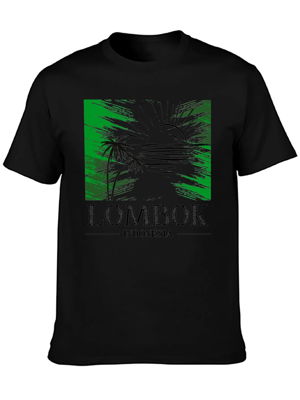 Lombok Indonesia T-Shirt Tropical Beach Design product image 2