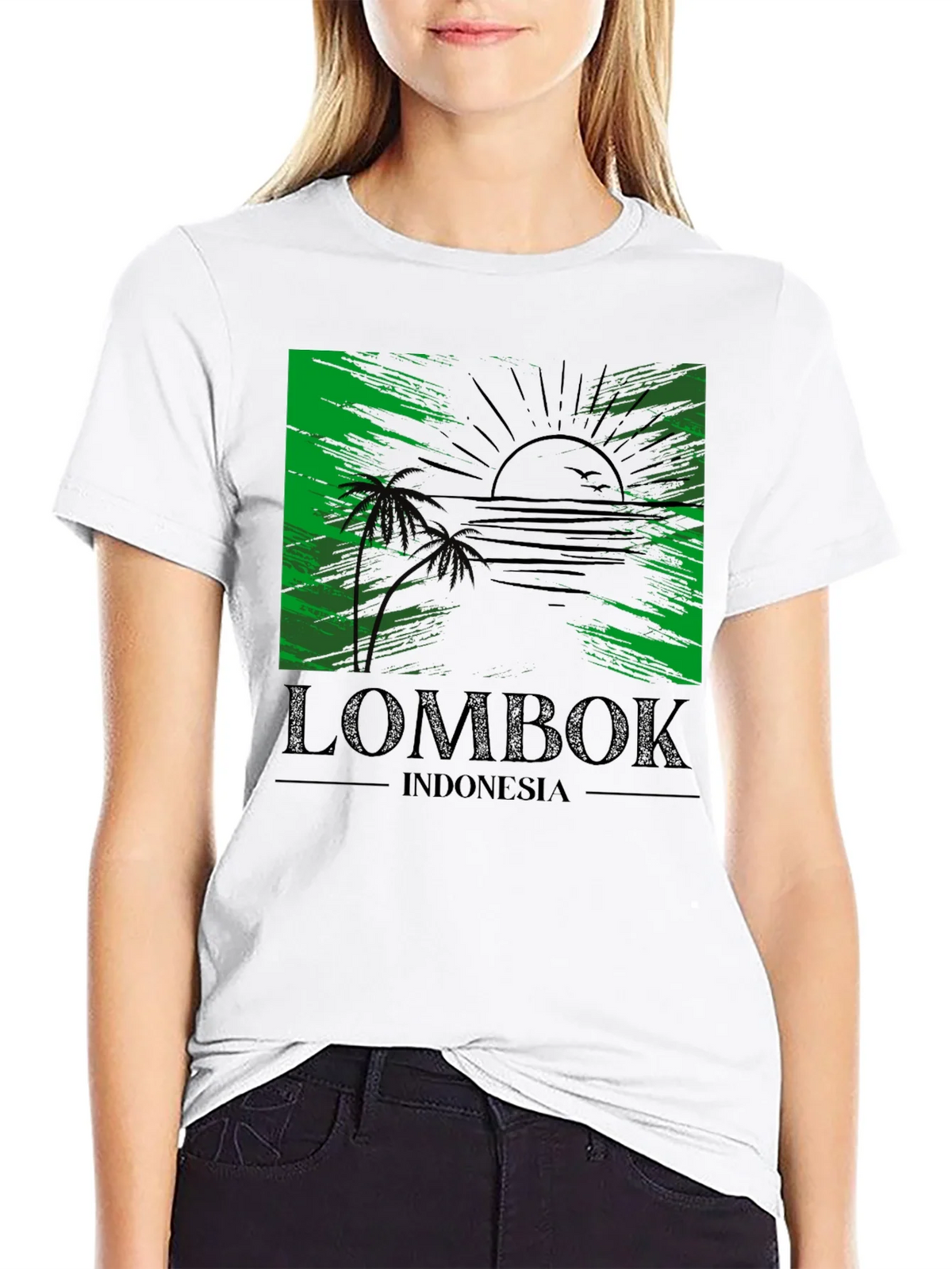 Lombok Indonesia T-Shirt Tropical Beach Design product image 5