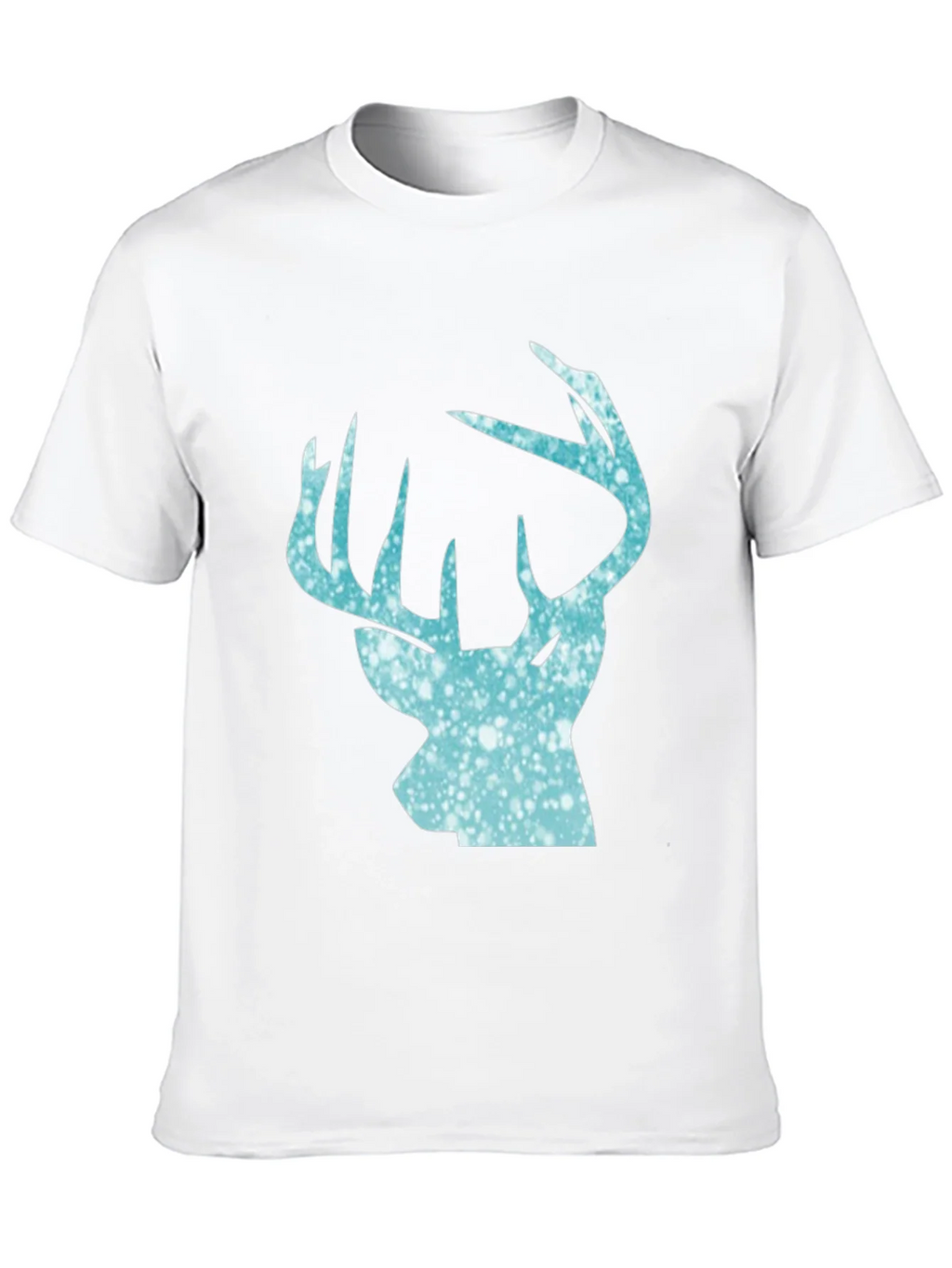 Mens Black T-Shirt with Deer Head Print product image 4