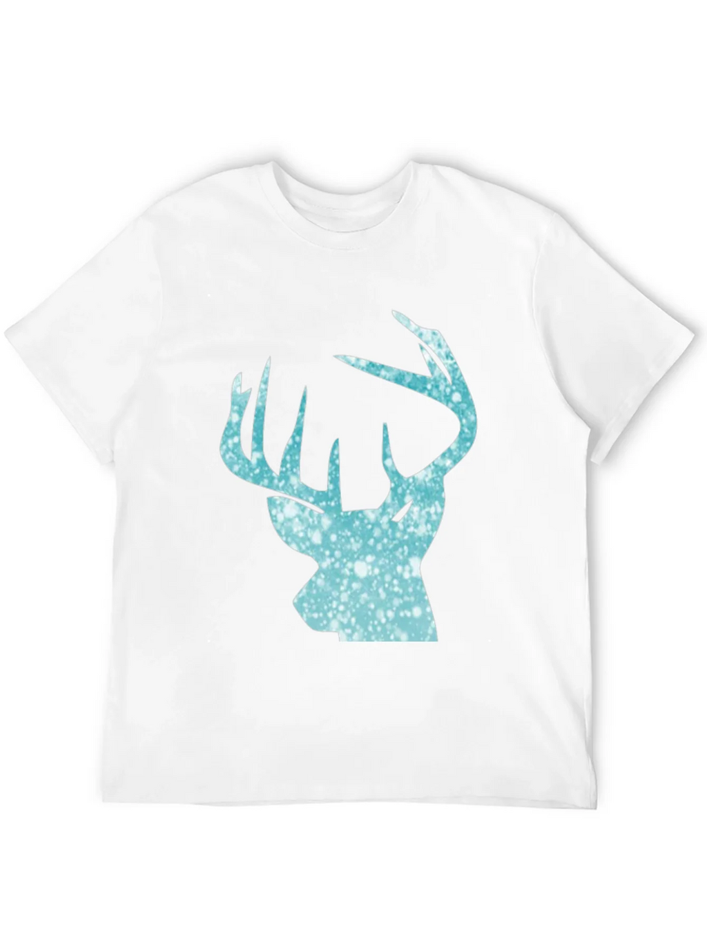 Mens Black T-Shirt with Deer Head Print product image 5