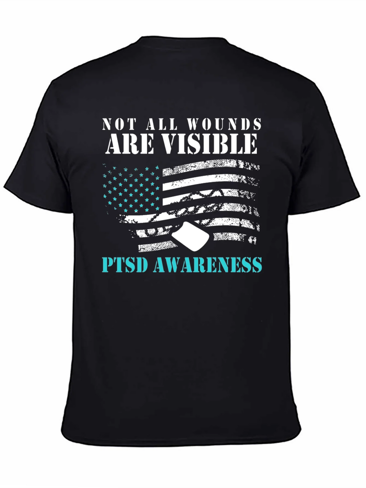 PTSD Awareness Graphic Tee - Not All Wounds Are Visible product image 1