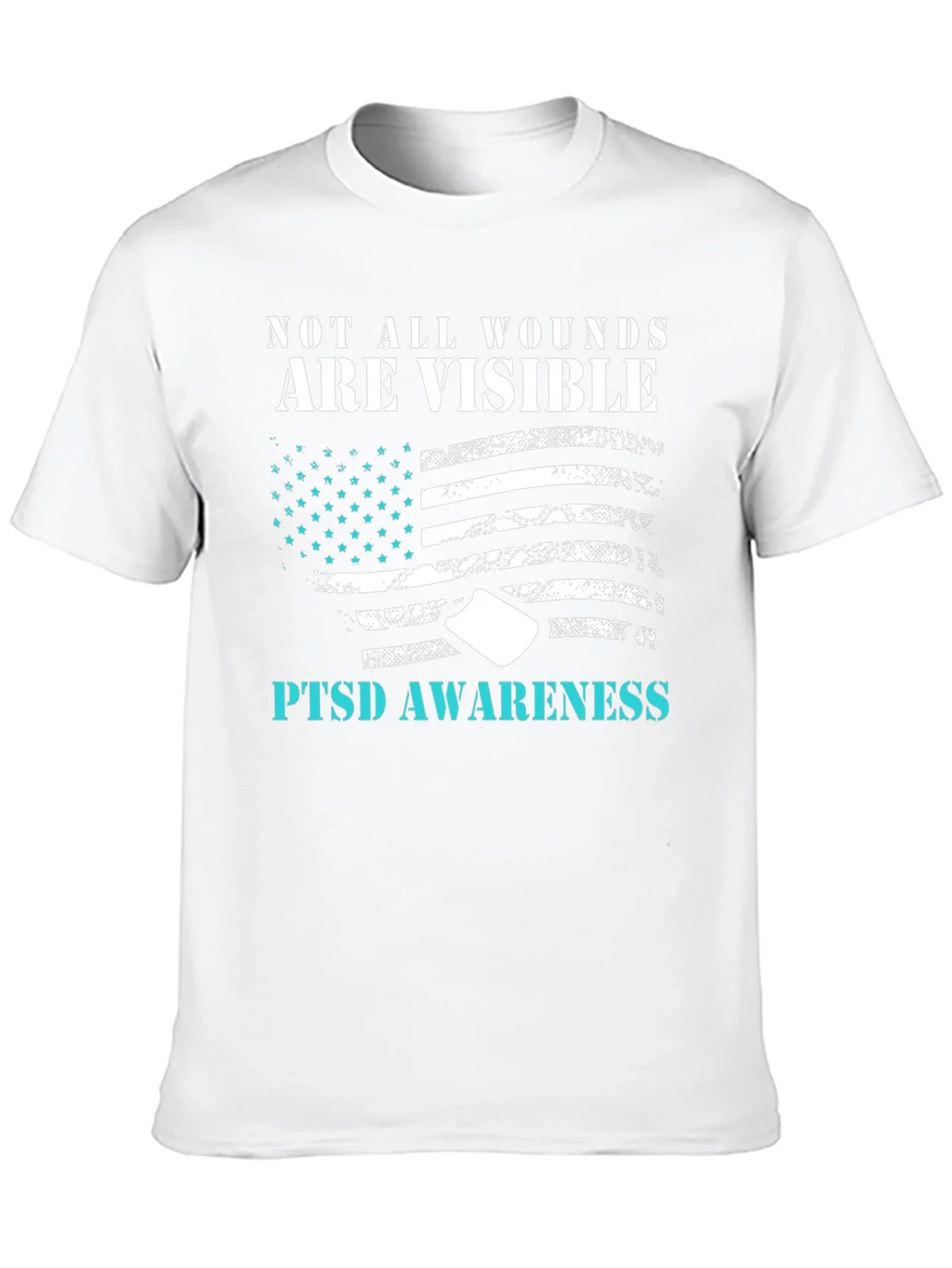 PTSD Awareness Graphic Tee - Not All Wounds Are Visible product image 5