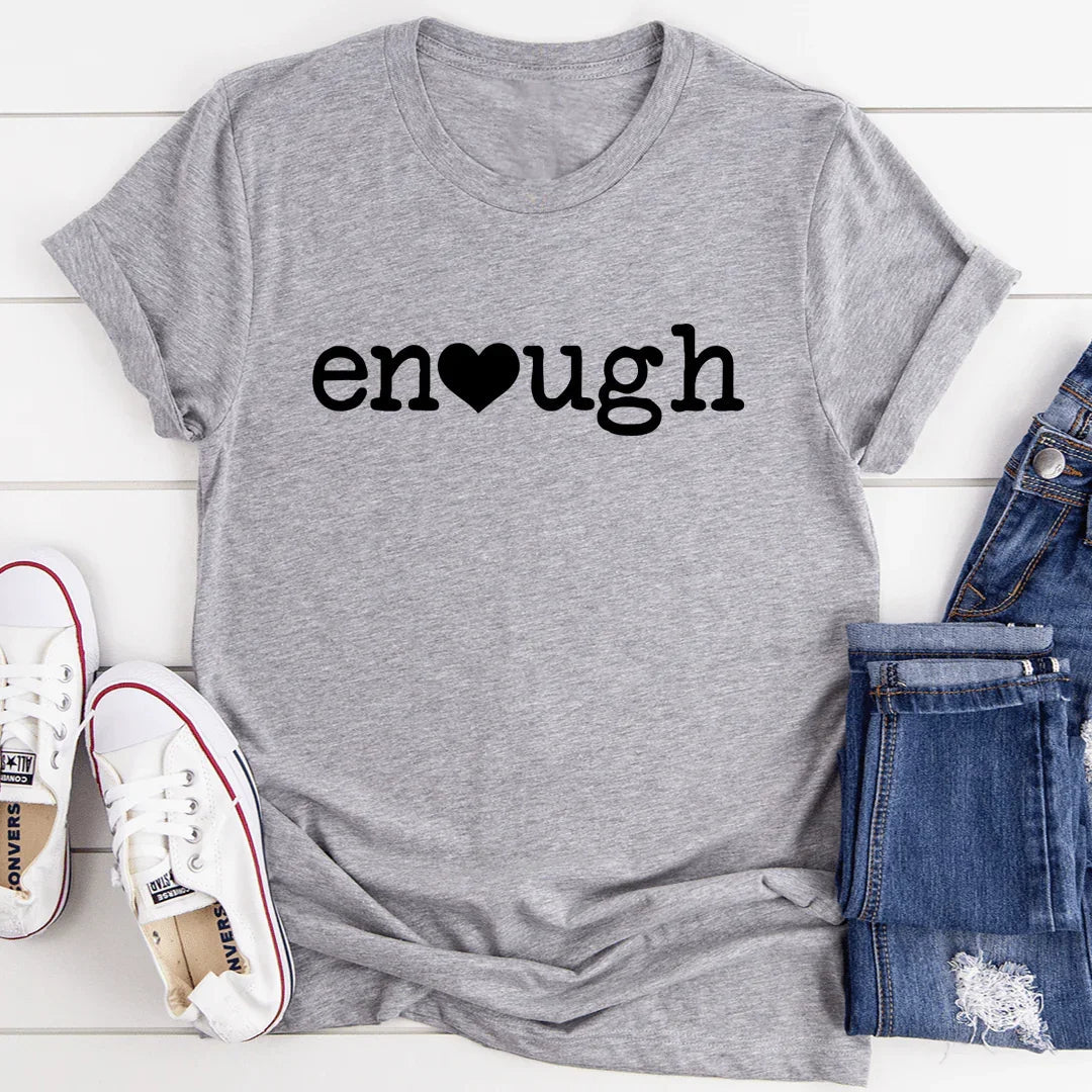\"Enough\" – Minimalist Self-Love Graphic T-Shirt product image 3