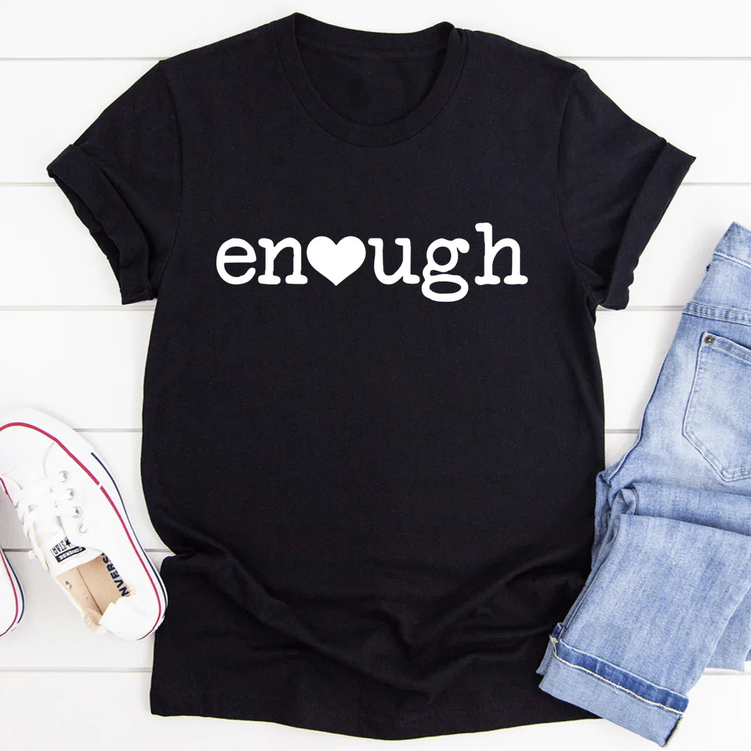 \"Enough\" – Minimalist Self-Love Graphic T-Shirt product image 4