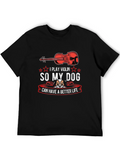 Violin & Dog Lover T-Shirt - Better Life Graphic Tee product image 1