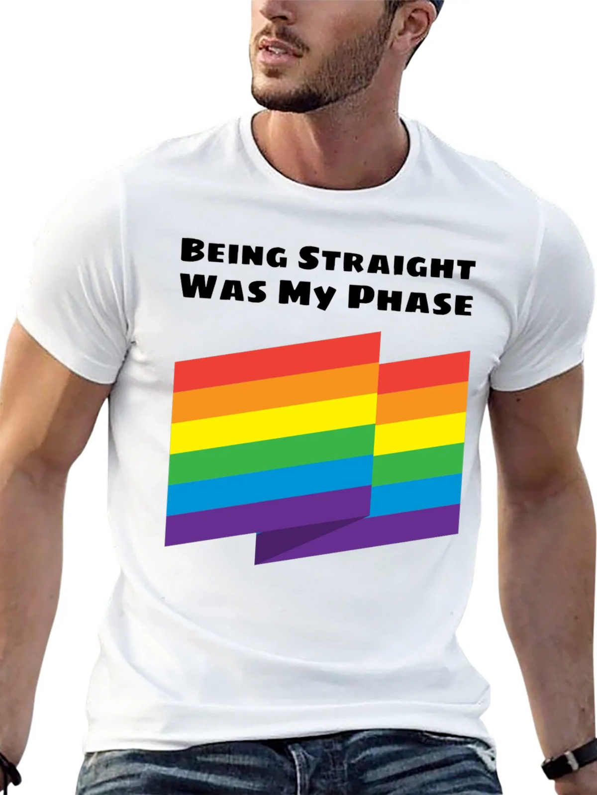 Being Straight Was My Phase - Rainbow Pride T-Shirt product image 4