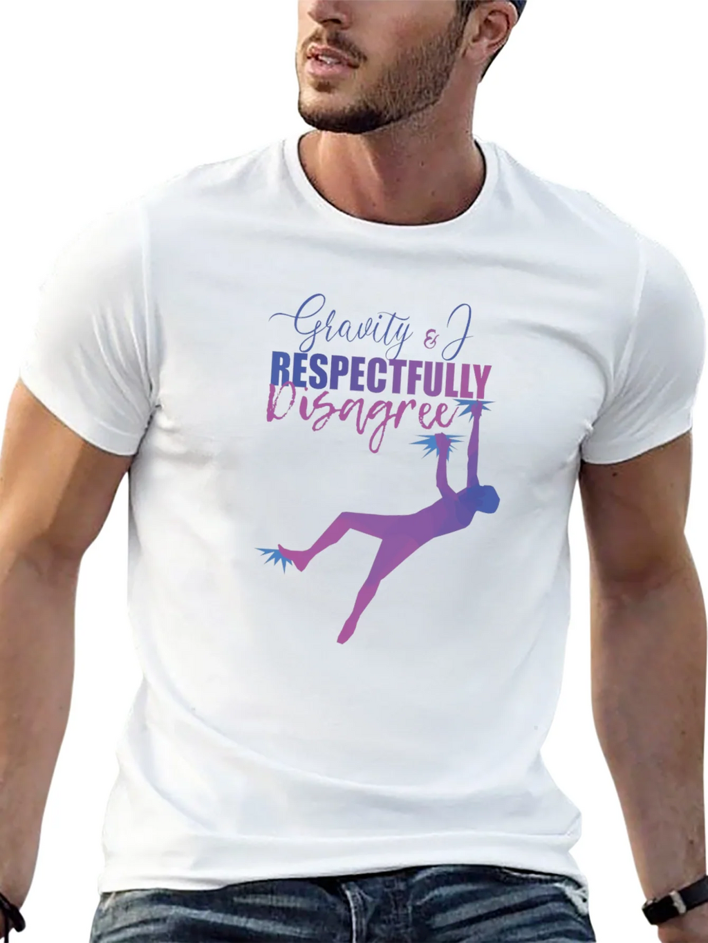 Gravity & I Respectfully Disagree Black T-Shirt product image 8