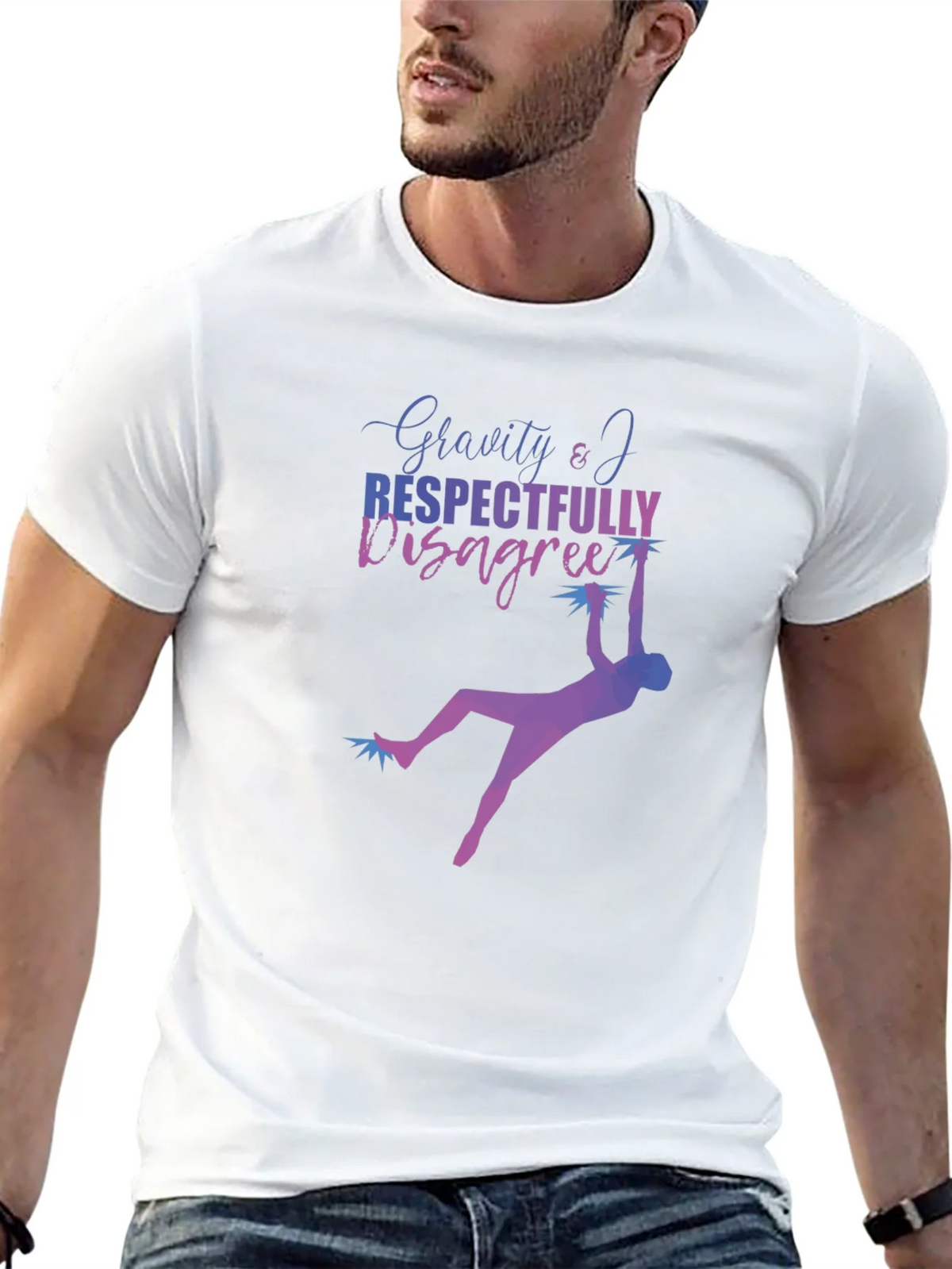 Gravity & I Respectfully Disagree Black T-Shirt product image 8