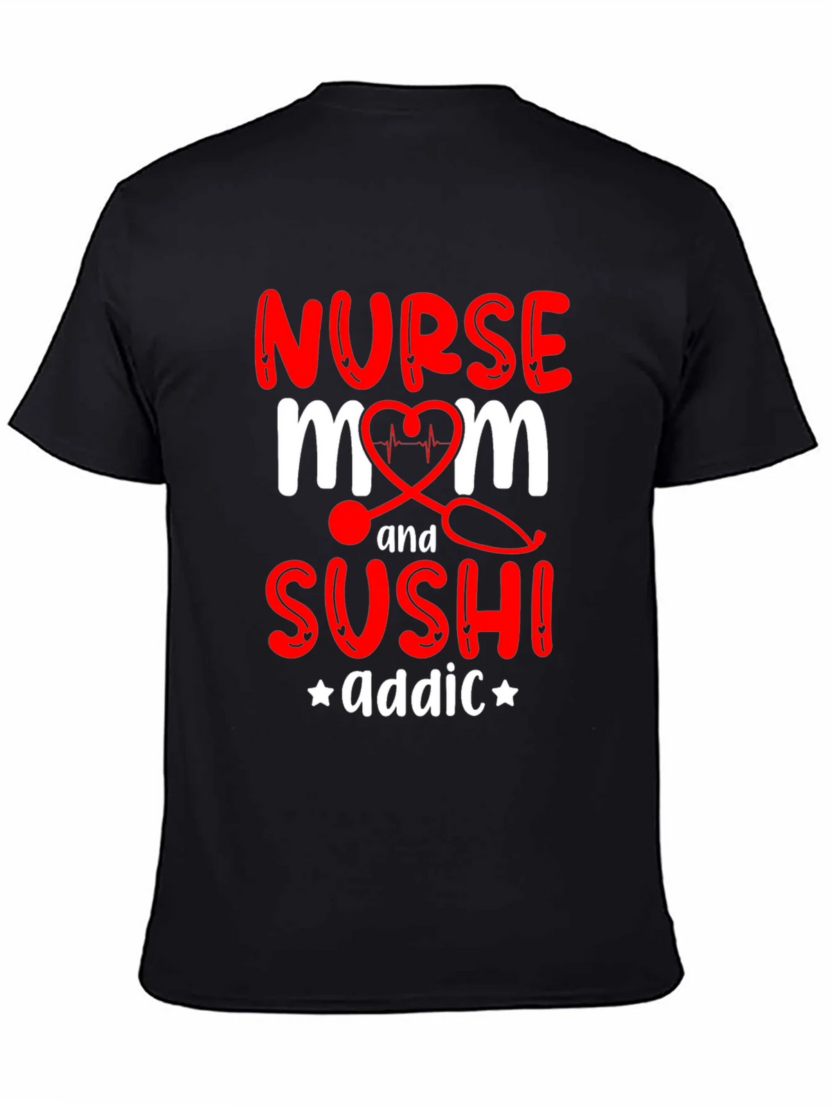 Nurse Mom Sushi Addict Graphic T-Shirt product image 3