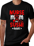 Nurse Mom Sushi Addict Graphic T-Shirt product image 1