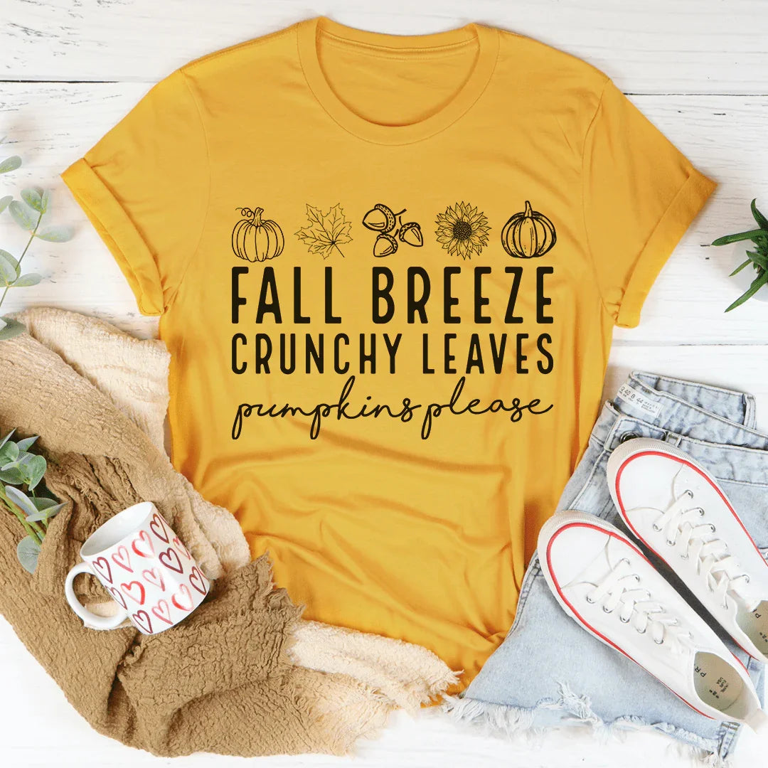 Fall Breeze Crunchy Leaves Pumpkins Please Tee product image 2