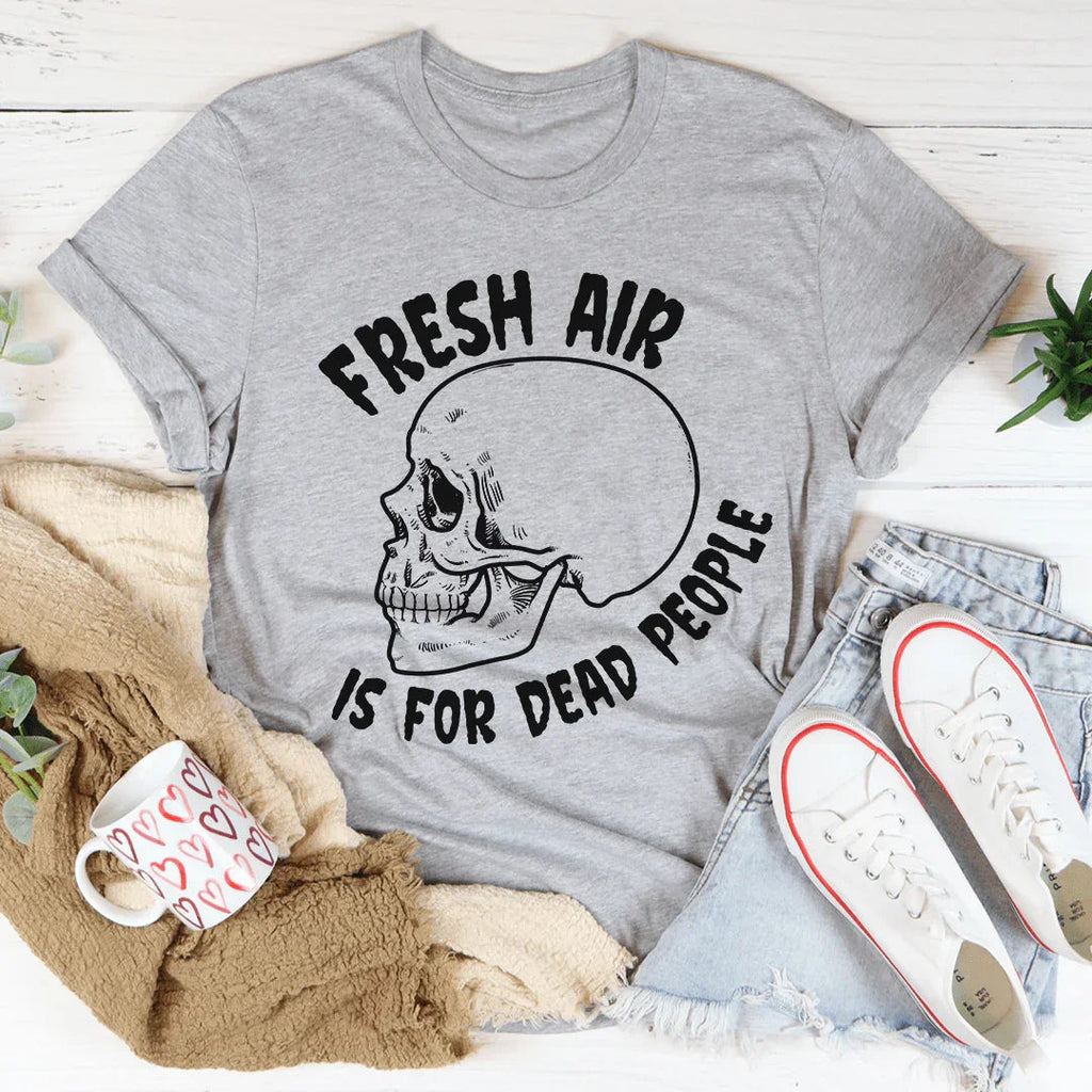 Introvert Humor Short-Sleeve Tee – "Fresh Air Is For Dead product image 2