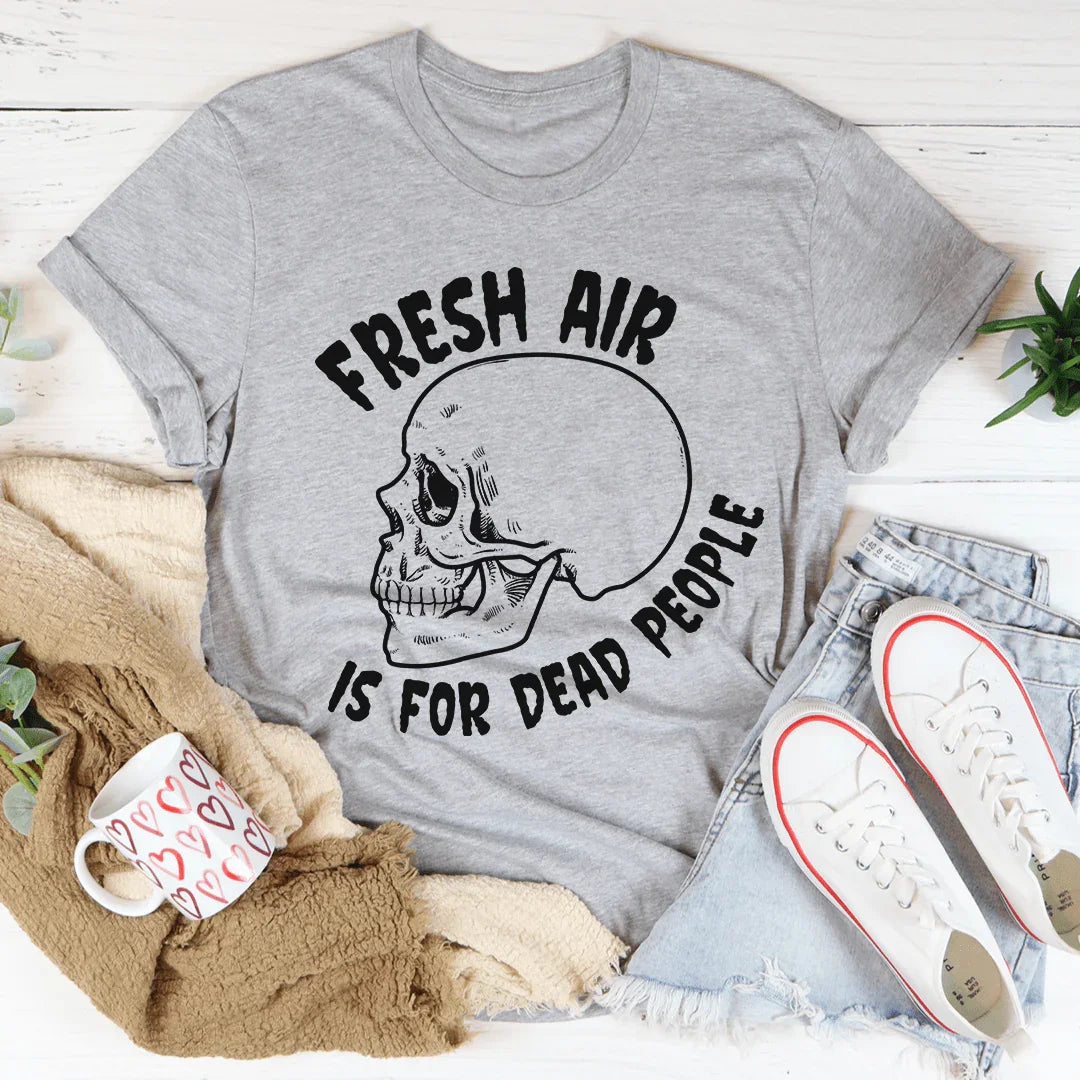 Introvert Humor Short-Sleeve Tee – "Fresh Air Is For Dead product image 2