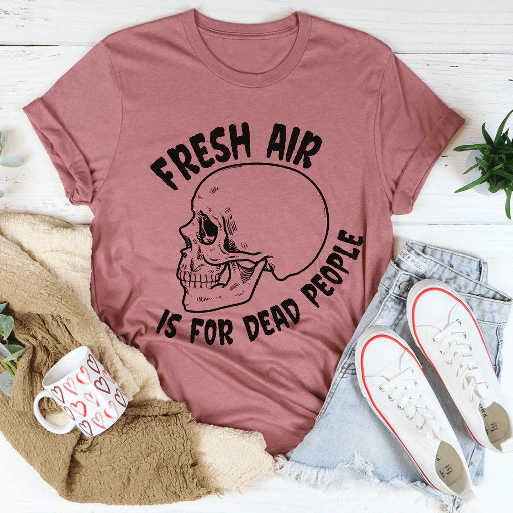 Introvert Humor Short-Sleeve Tee – "Fresh Air Is For Dead product image 3