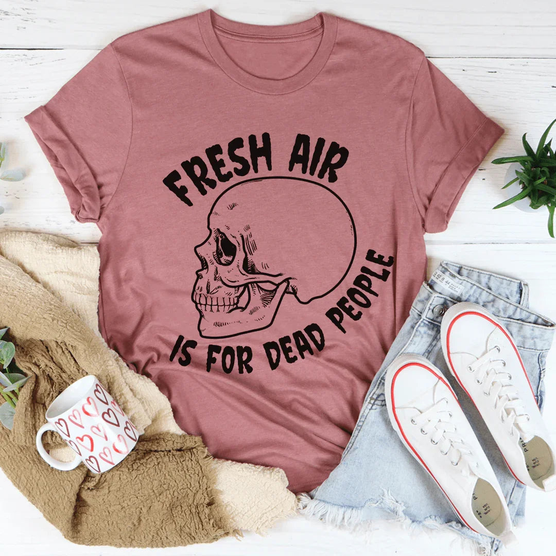 Introvert Humor Short-Sleeve Tee – "Fresh Air Is For Dead product image 3