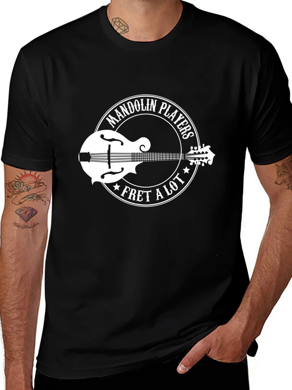 Mandolin Players Fret A Lot T-Shirt product image 1