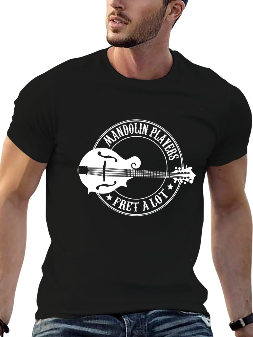 Mandolin Players Fret A Lot T-Shirt product image 4
