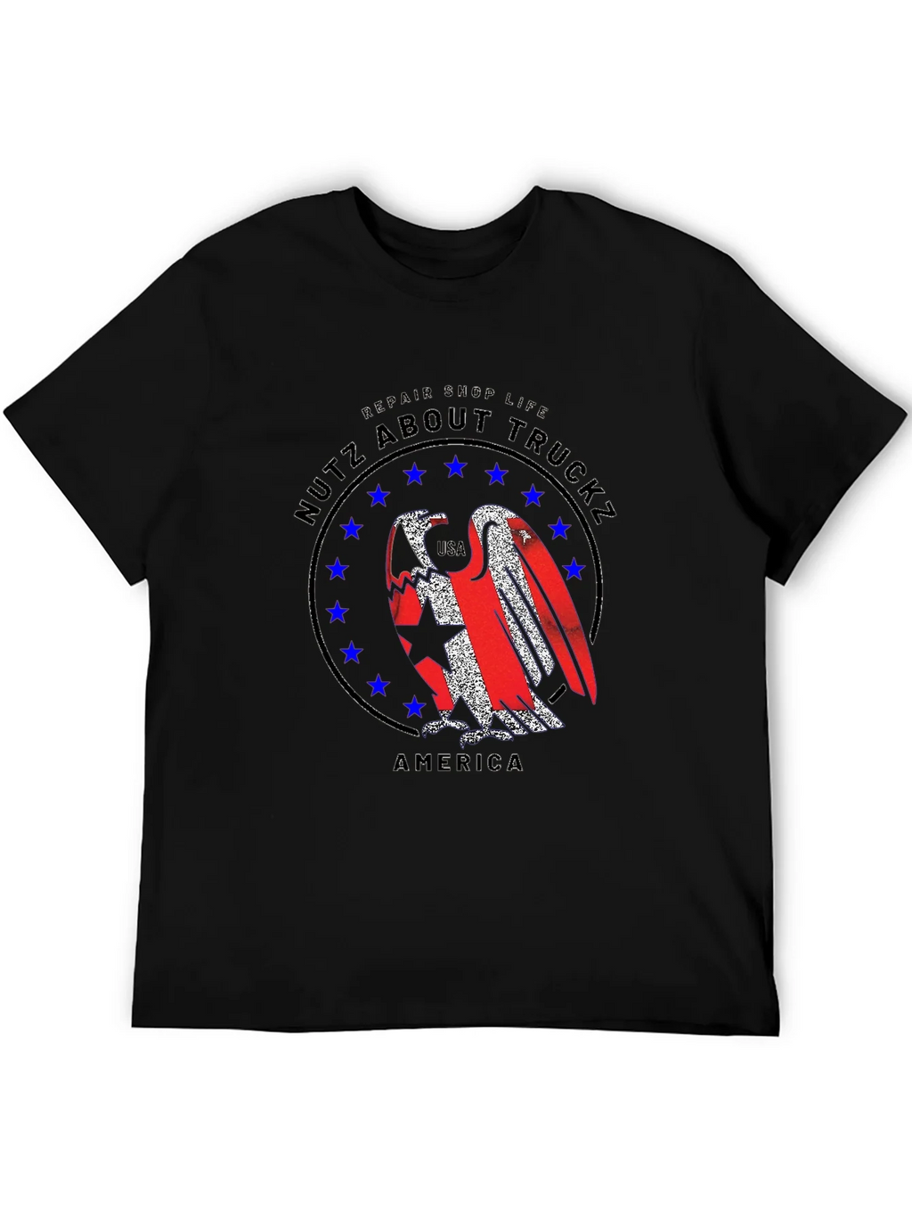 Nutz About Truckz Mens Black T-Shirt product image 1
