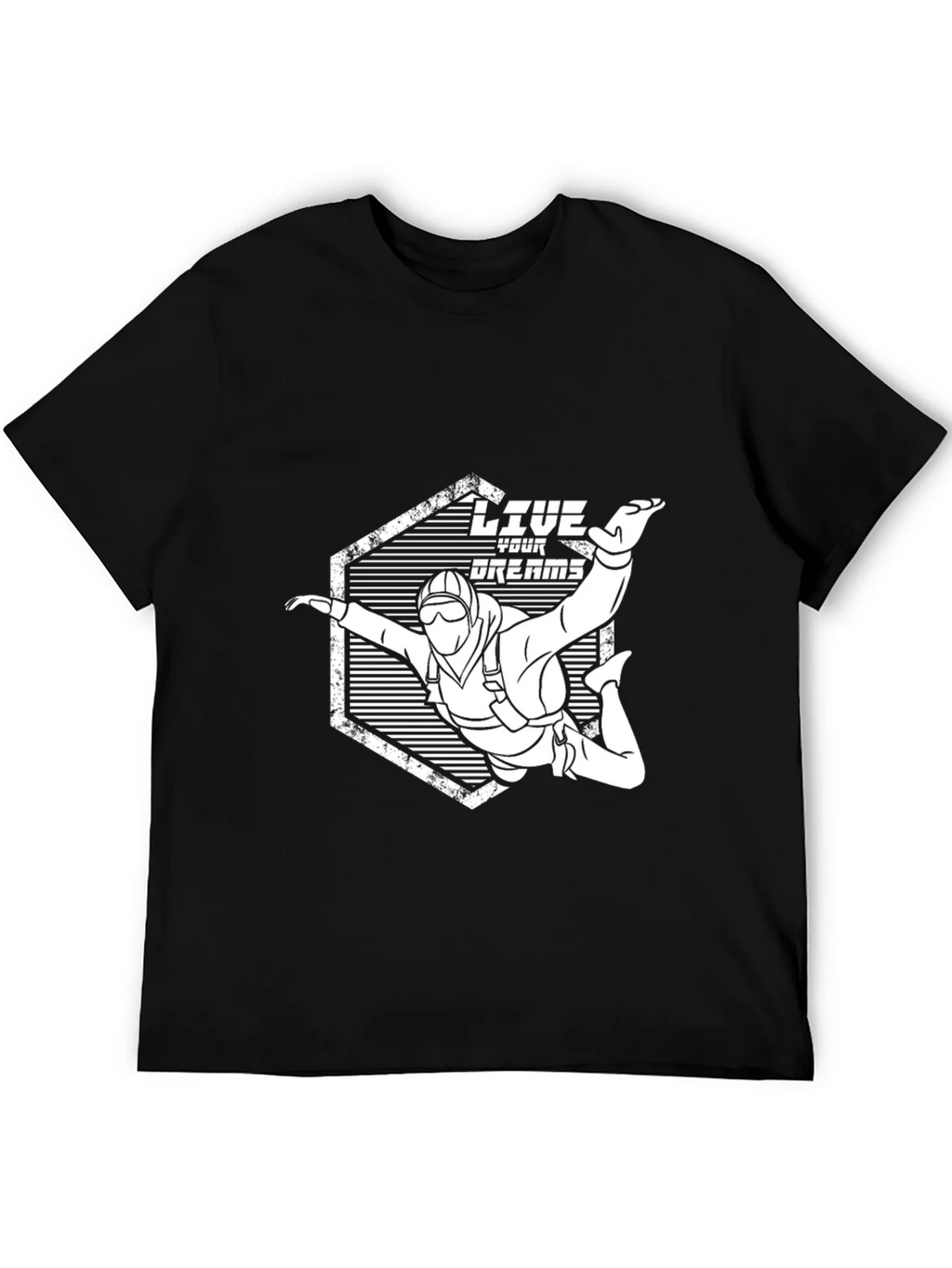 Live Your Dreams Skydiving Graphic Tee - Black product image 5