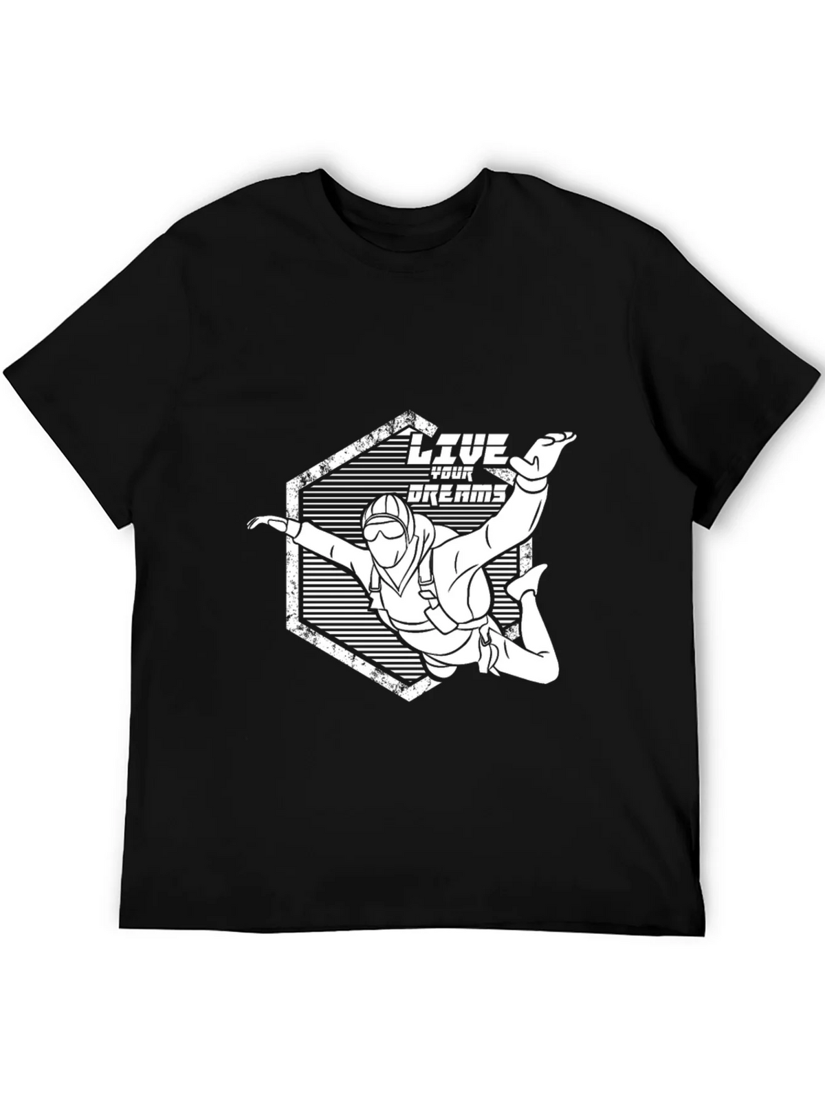 Live Your Dreams Skydiving Graphic Tee - Black product image 5