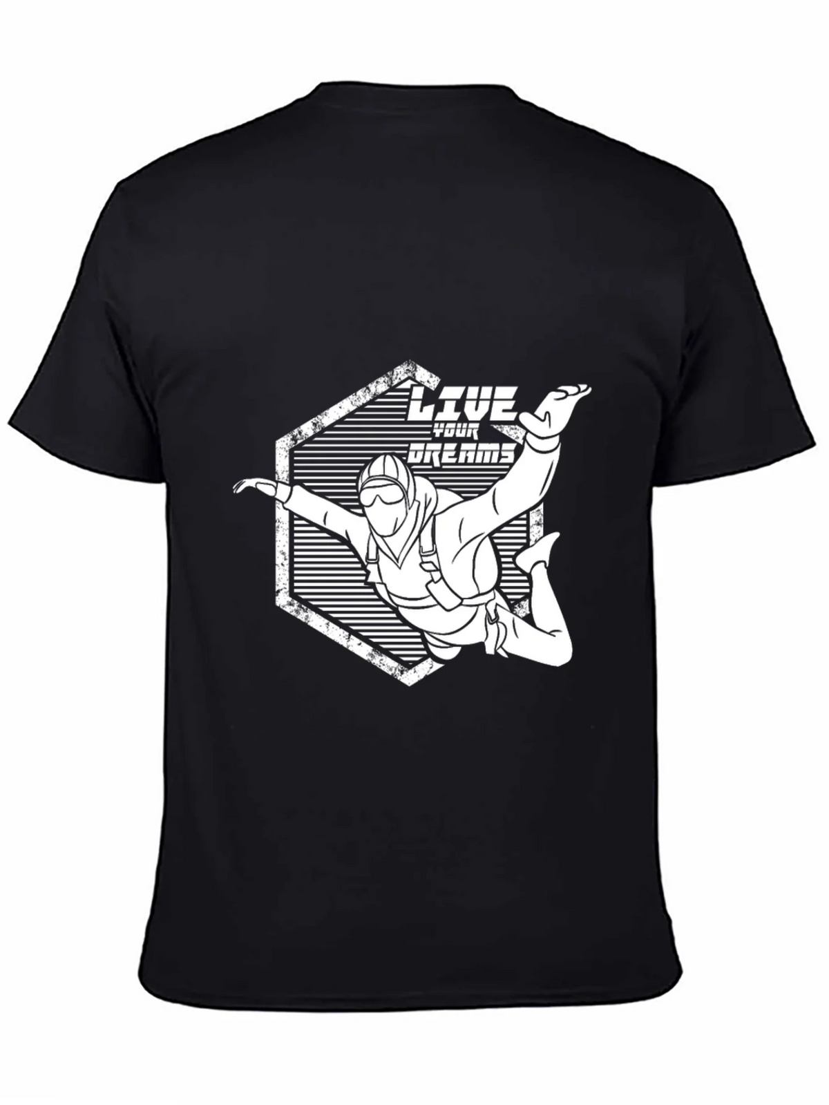 Live Your Dreams Skydiving Graphic Tee - Black product image 4