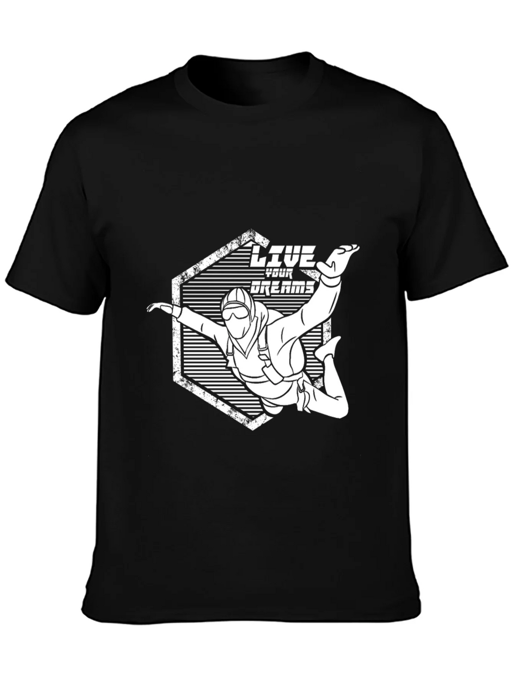 Live Your Dreams Skydiving Graphic Tee - Black product image 3