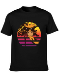 Cool Giraffe Sunset T-Shirt - Retro Animal Tee product image 1