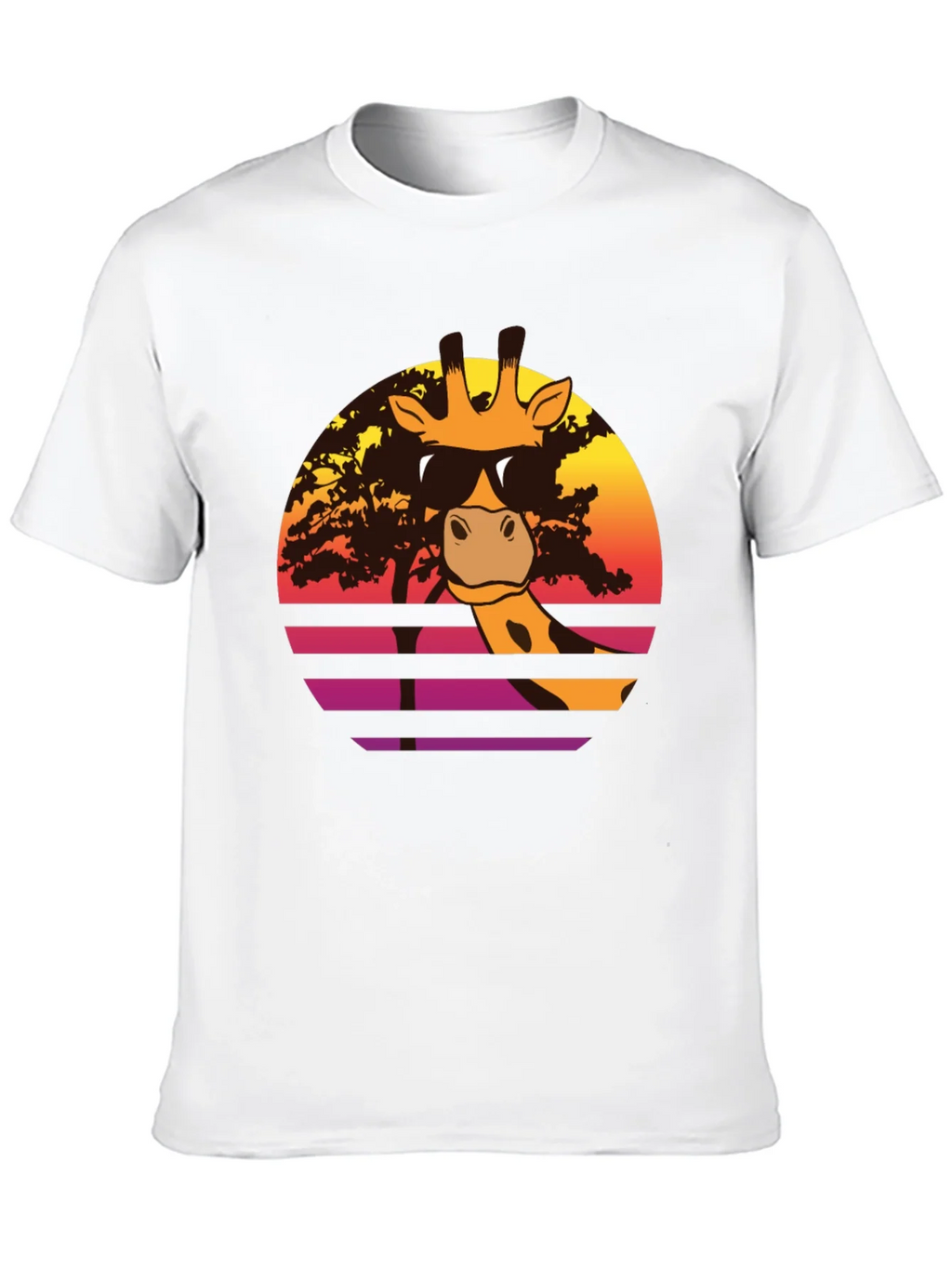 Cool Giraffe Sunset T-Shirt - Retro Animal Tee product image 3