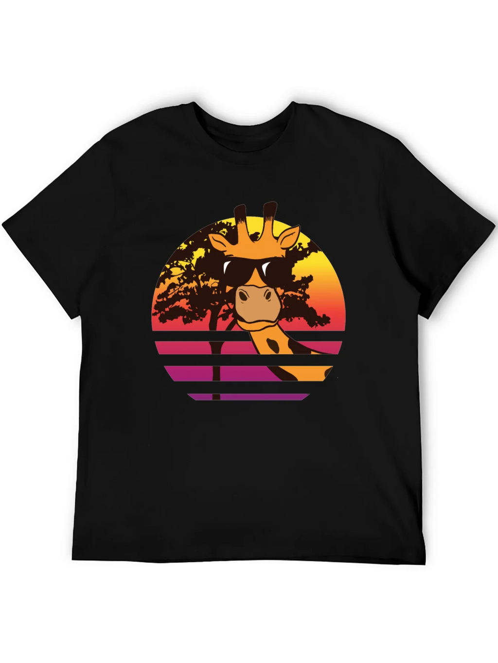Cool Giraffe Sunset T-Shirt - Retro Animal Tee product image 2
