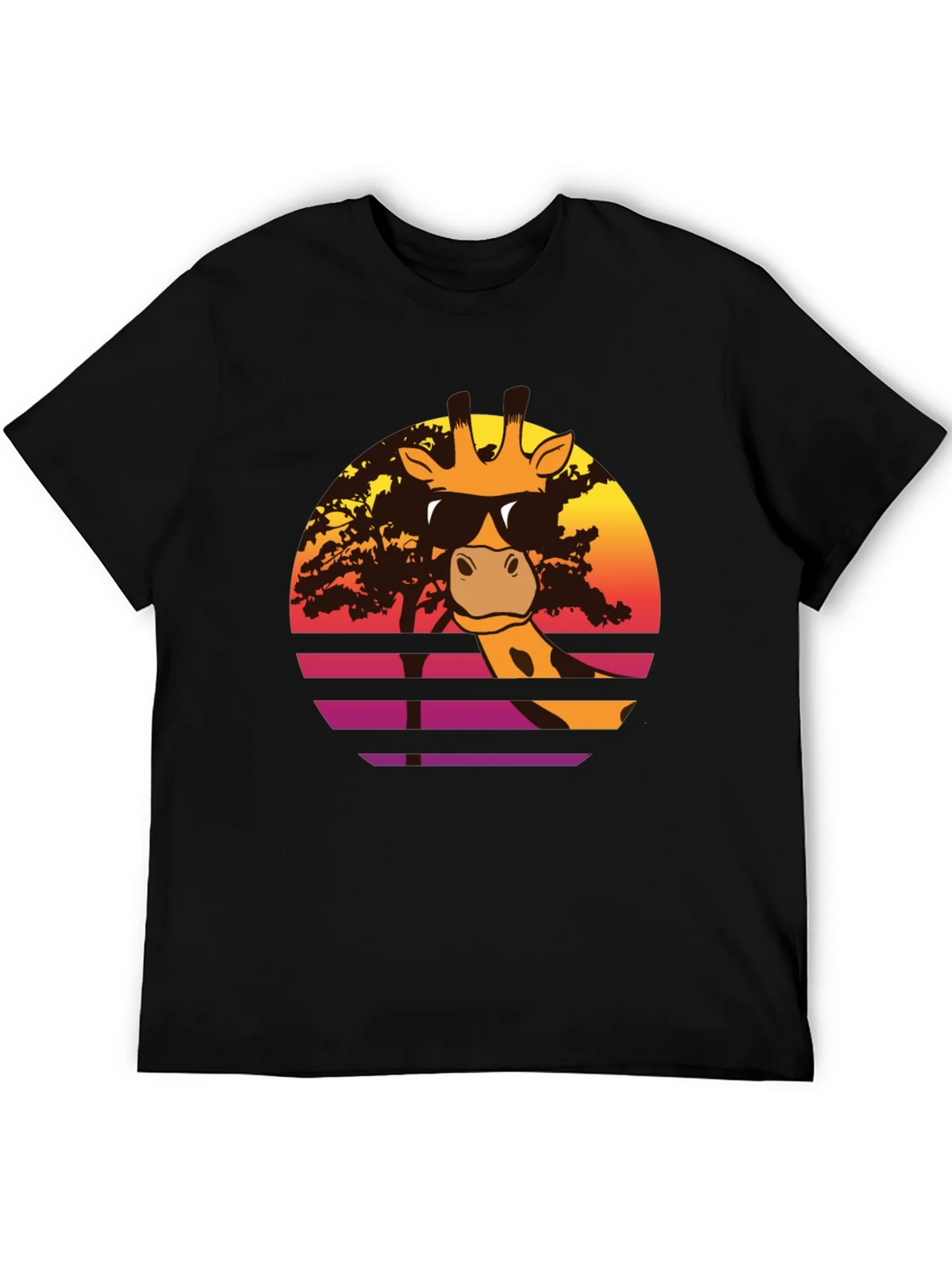 Cool Giraffe Sunset T-Shirt - Retro Animal Tee product image 2