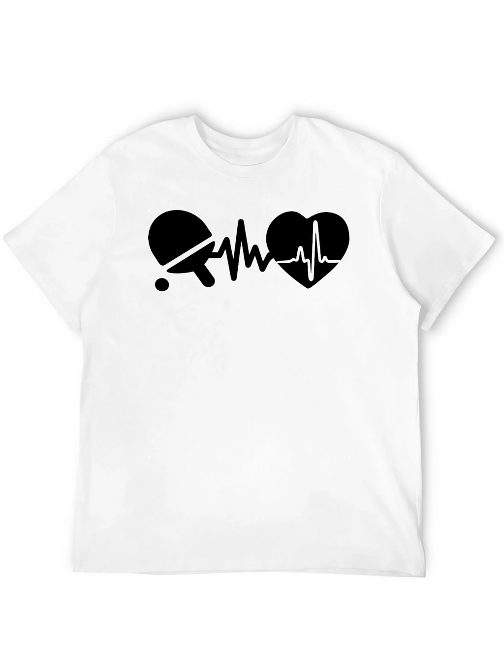 Table Tennis Heartbeat Mens Black T-Shirt product image 8