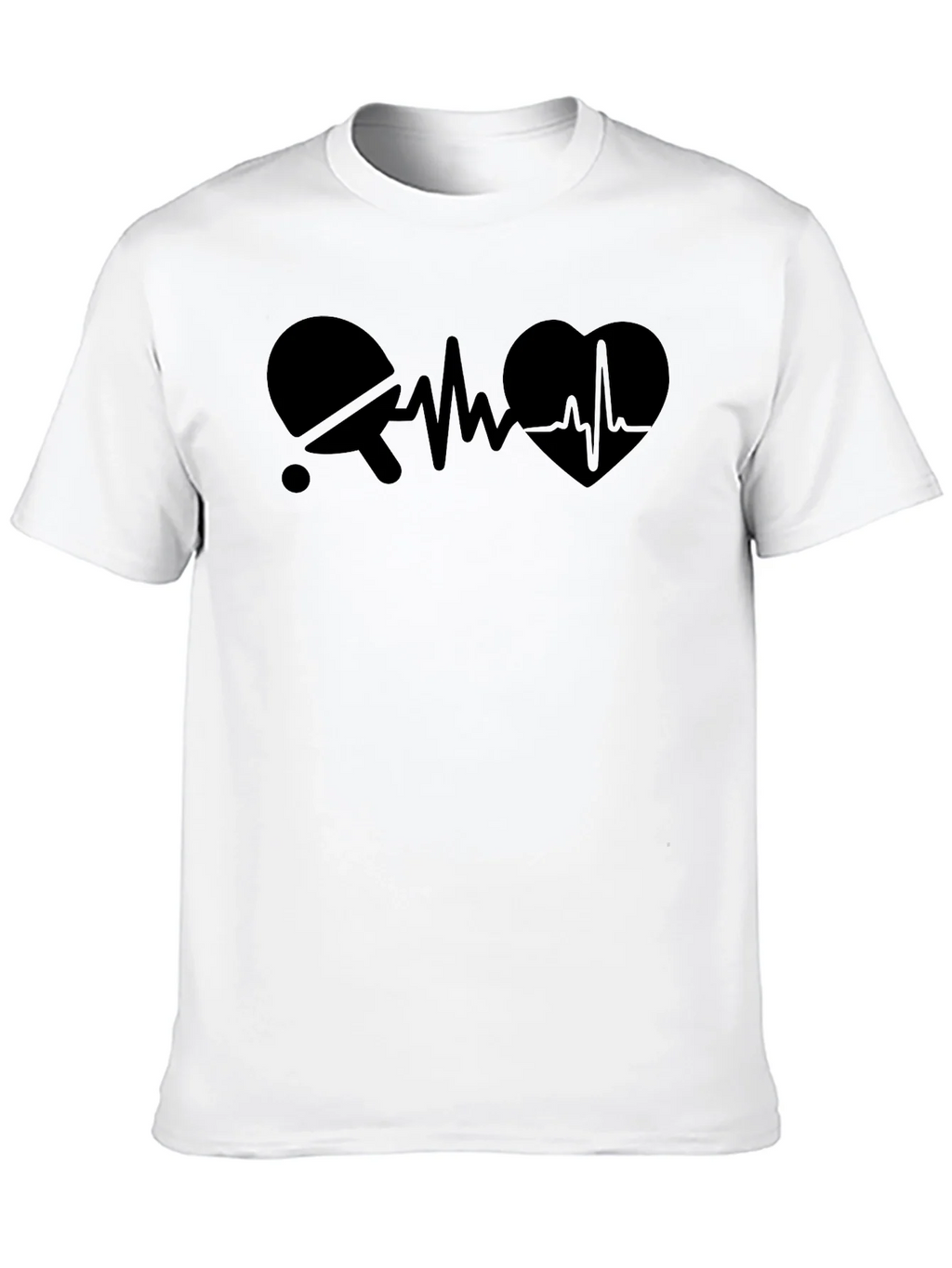 Table Tennis Heartbeat Mens Black T-Shirt product image 7