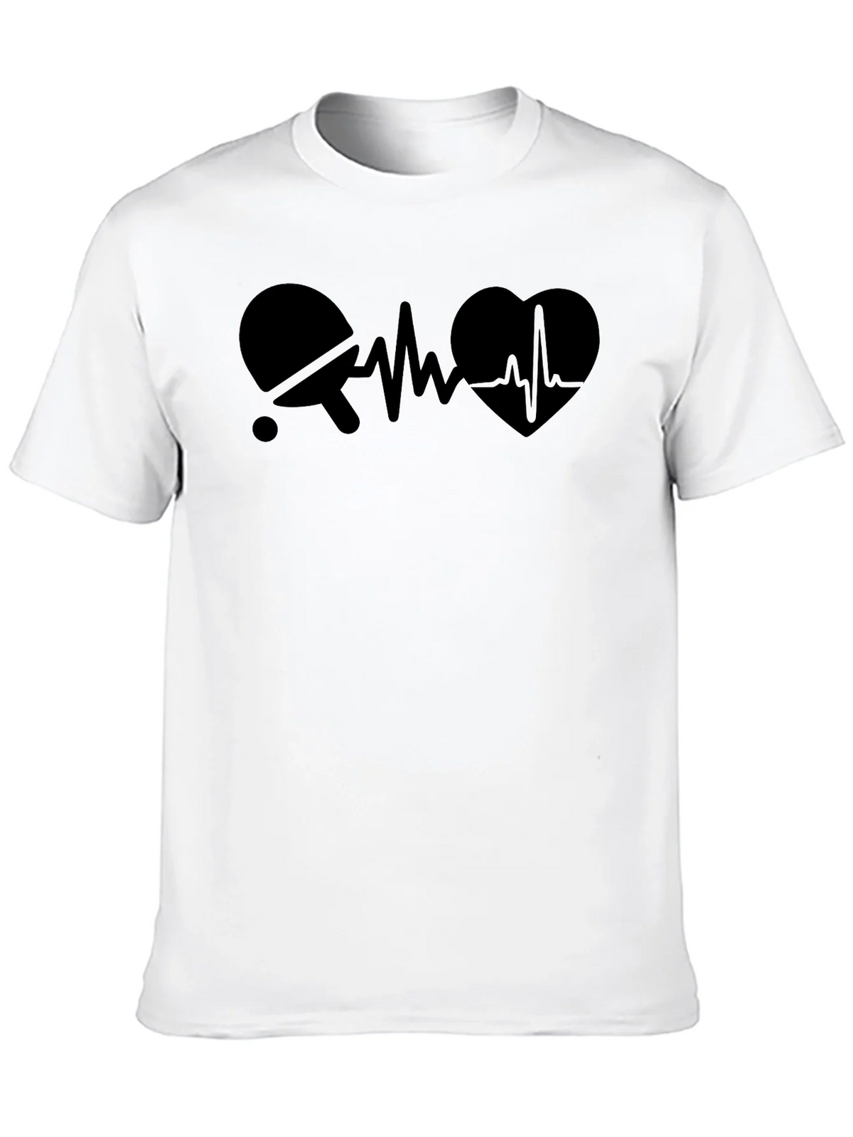 Table Tennis Heartbeat Mens Black T-Shirt product image 7