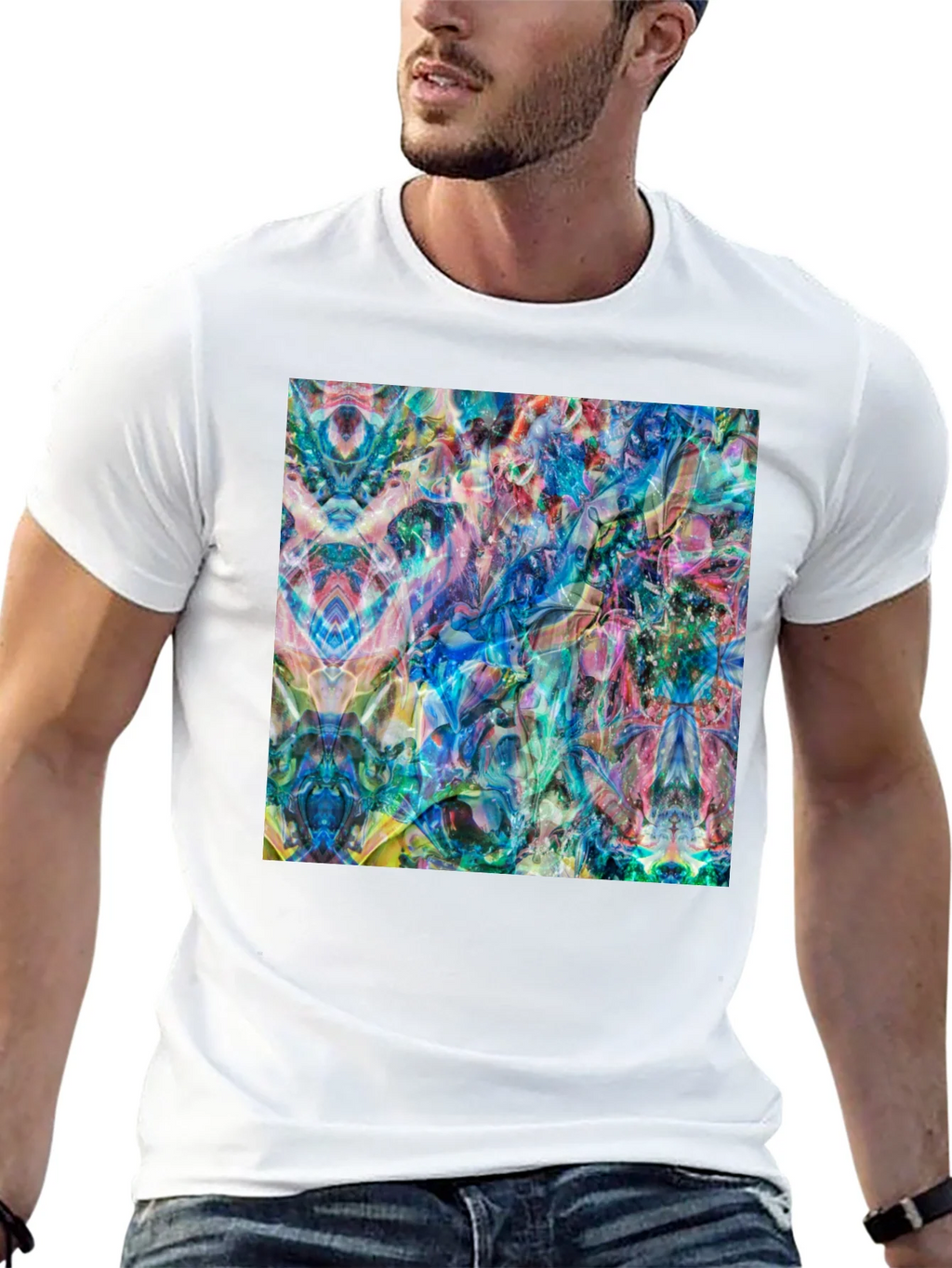 Abstract Art Tee - Vibrant Graphic Print T-Shirt product image 6