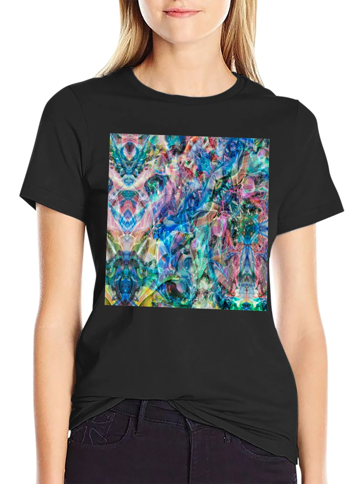Abstract Art Tee - Vibrant Graphic Print T-Shirt product image 1