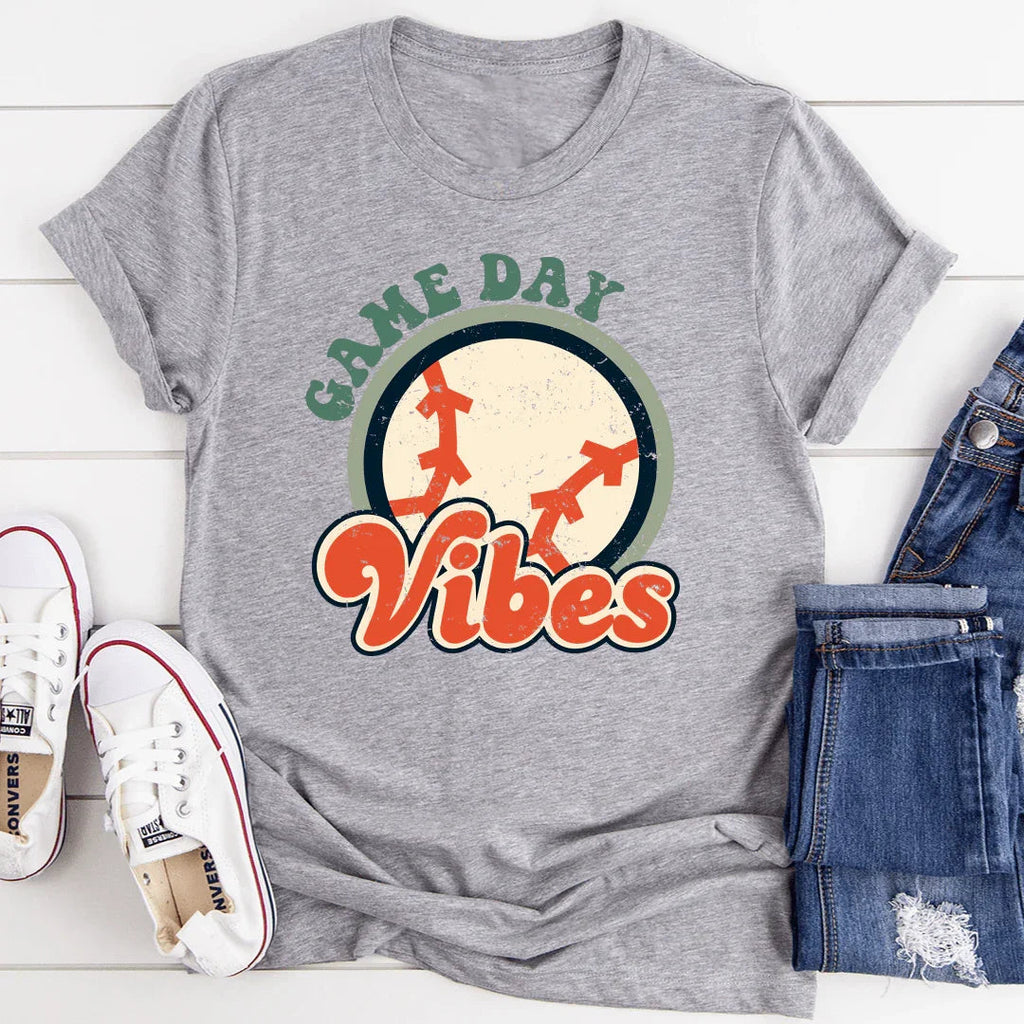 Sporty Tailgate Crewneck Tee – \"Game Day Vibes\" product image 3