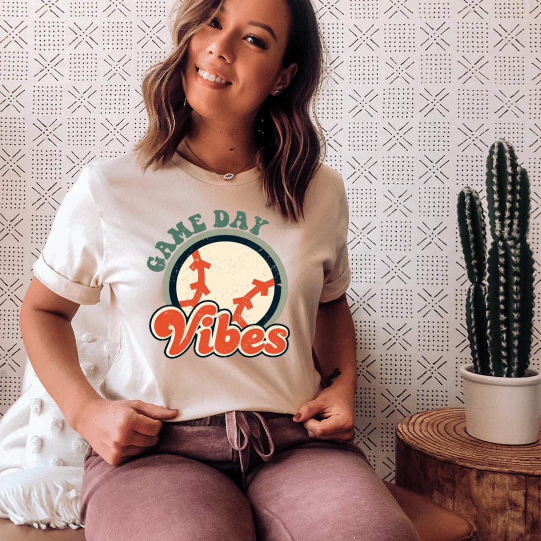 Sporty Tailgate Crewneck Tee – \"Game Day Vibes\" product image 2