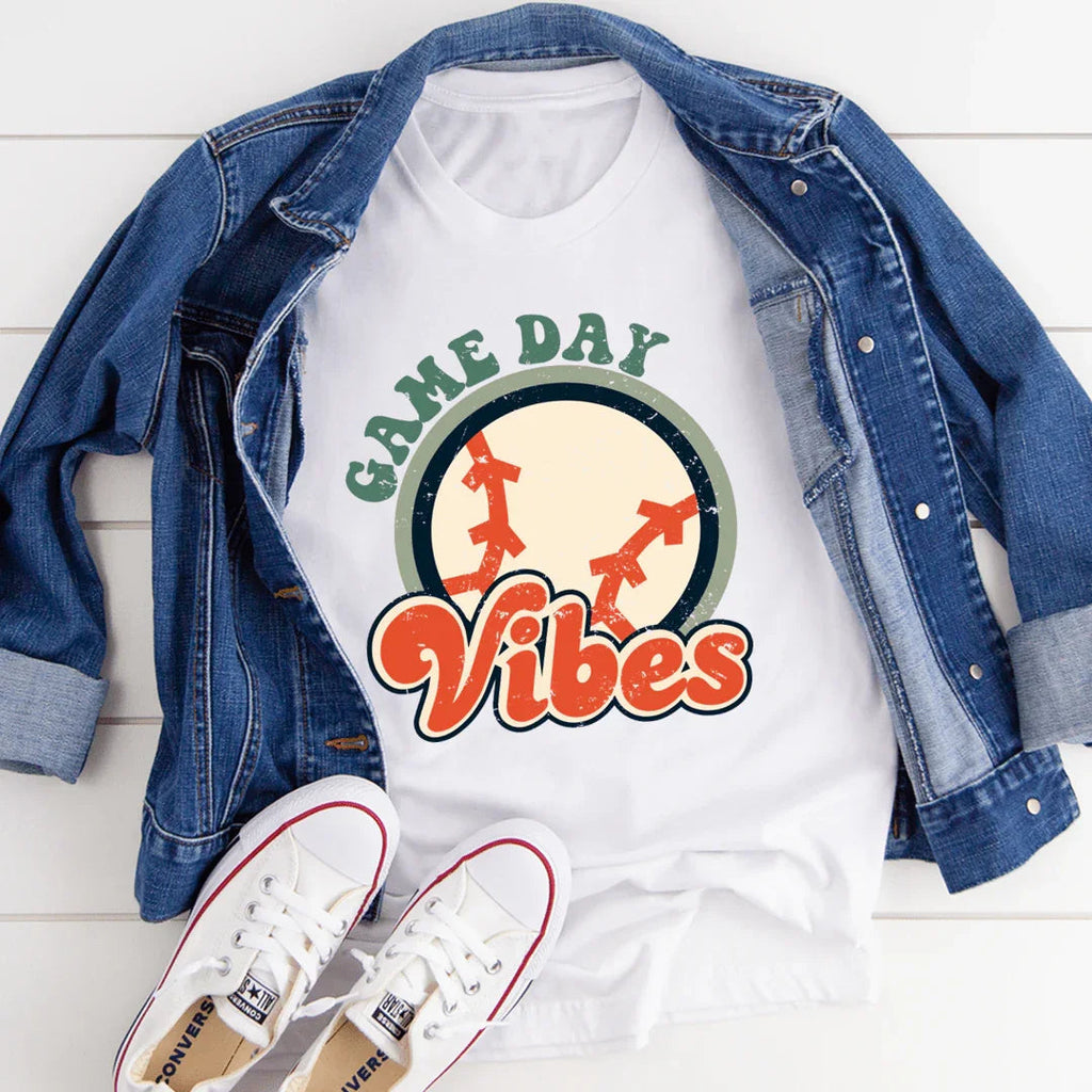 Sporty Tailgate Crewneck Tee – \"Game Day Vibes\" product image 1