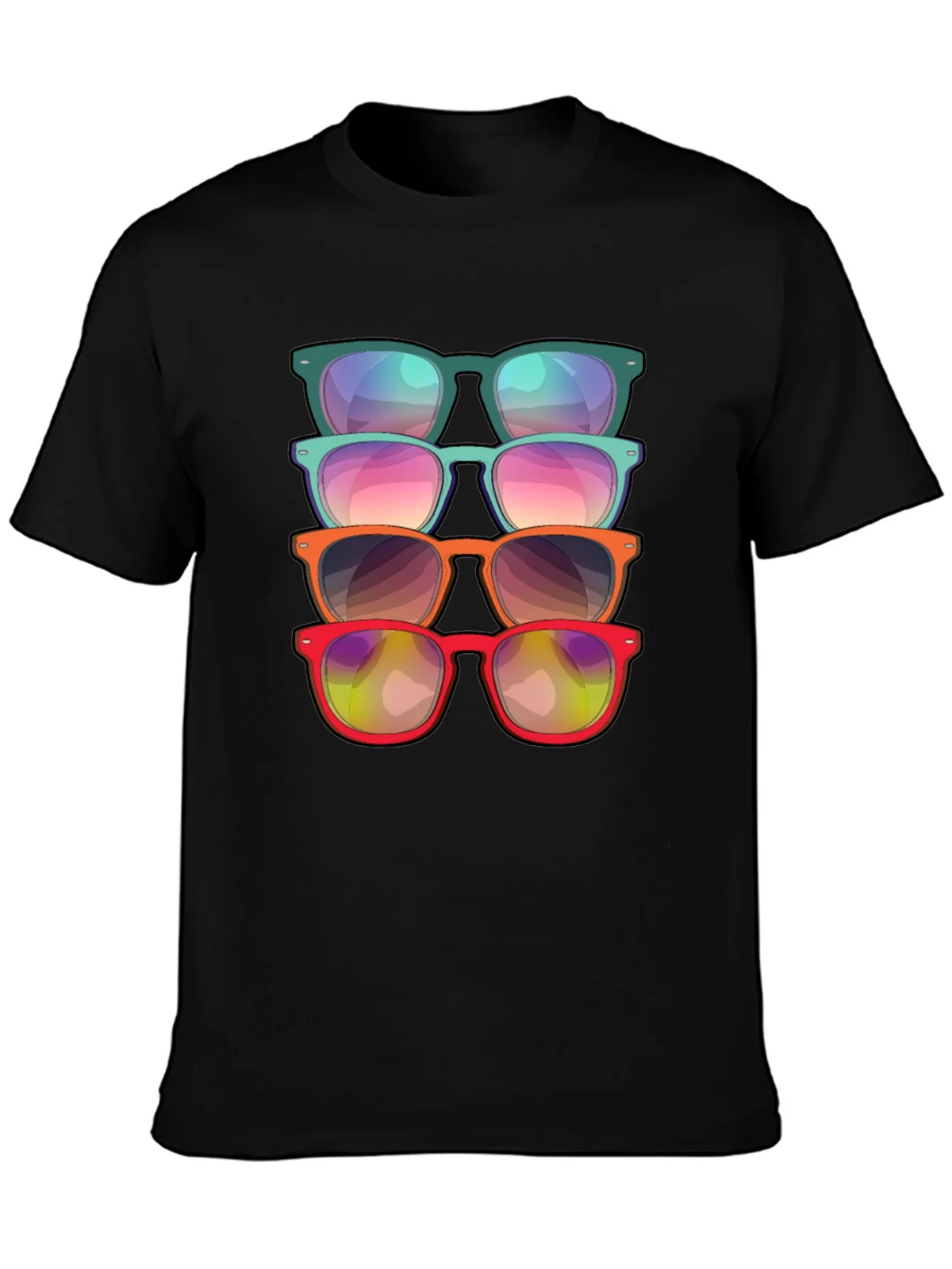 Sunglasses Stack Graphic Tee - Cool Casual Style product image 2