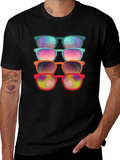 Sunglasses Stack Graphic Tee - Cool Casual Style product image 1