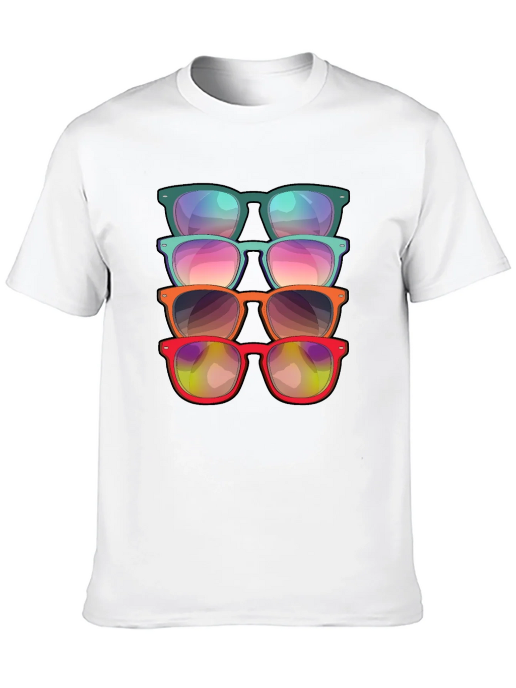 Sunglasses Stack Graphic Tee - Cool Casual Style product image 6