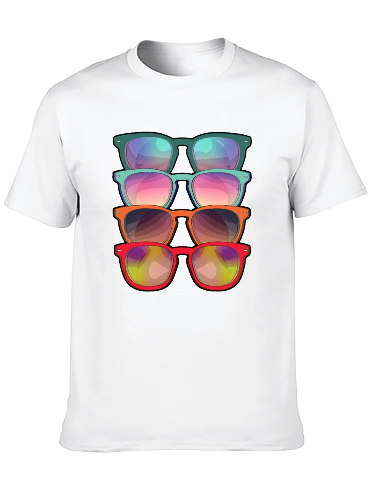 Sunglasses Stack Graphic Tee - Cool Casual Style product image 6