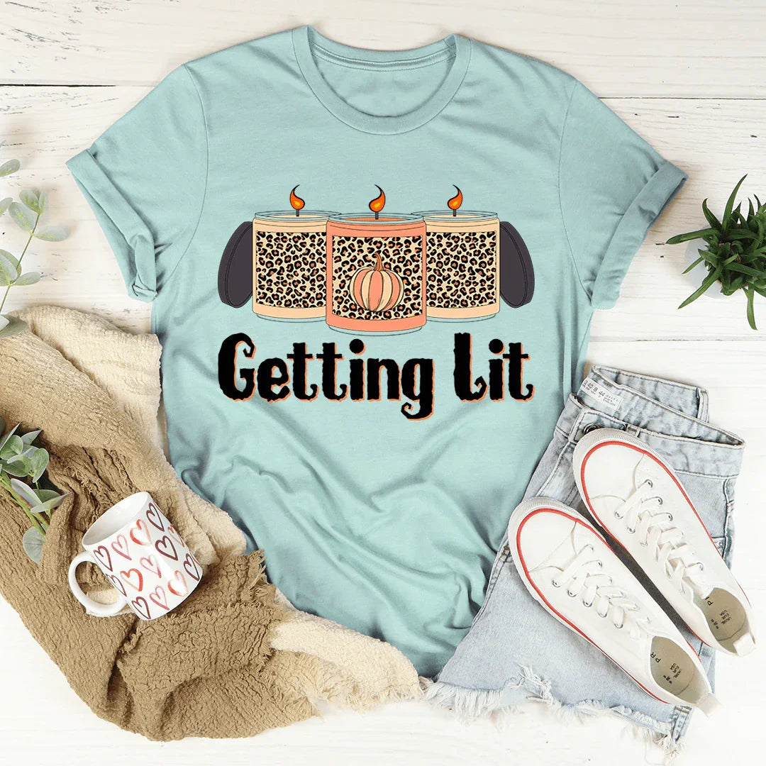 Getting Lit Fall Candles Tee product image 4